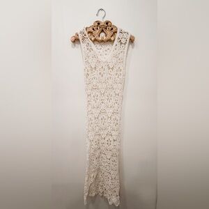 House of Harlow 1960 Ivory Crochet Midi Dress
